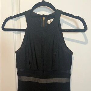Black Sleeveless Halter Mini Dress